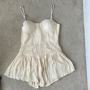 Cider NWT Bustier Style Cottage Core Dress with Attached Bodysuit